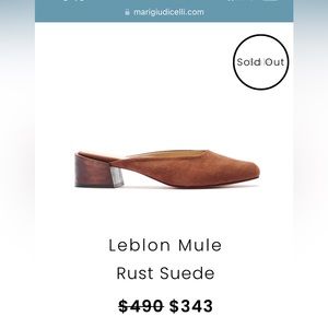 Mari Giudicelli Leblon Flat Mule Sz (38) fits like a 7